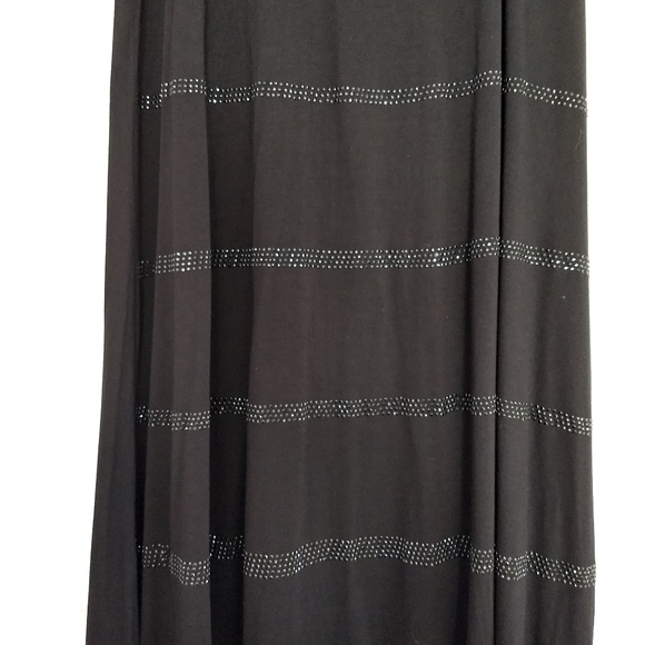 INC Black Studded Sparkle Maxi Skirt - Picture 4 of 4